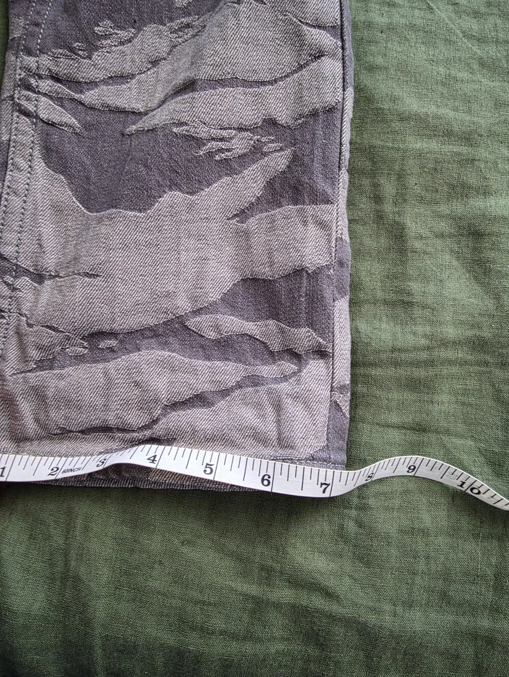 Gustin #595 Camo Selvedge Denim Jeans Slim 35 (Fits 32/33) USA